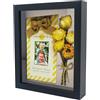 GraduatePro Cornice 3D 23x28 Profonda con vetro per Oggetti in Legno da Parete Tavolo Nero Regalo Decorativo