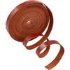 GORGECRAFT 5m*10mm*1mm Cavo di Cuoio Piatto Striscia di Cuoio Genuino Cinturino In Pelle di Vacchetta Stringa Intrecciata Corda di Filo per Braccialetti Collana Creazione, Marrone Noce di Cocco
