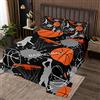 Tbrand Coperta sportiva Basket Star Slam Dunk Copriletto Trapuntato Copriletto Bambini Ragazzi 3D Basket Quilt Set Acquerello Stampato Trapuntato Collezione Camera Da Letto 2 Pz 170X230cm