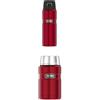 Thermos Stainless King Bottle Bottiglia, Acciaio Inossidabile, Rosso Mirtillo, 0,7 Liter + Thermos per Alimenti, Acciaio Inossidabile., Acciaio Inox, Rosso Mirtillo, 9,3 x 9,3 x 18,5 cm