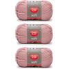 Red Heart Soft Rose Blush - 3 confezioni da 141 g - Acrilico - 4 Medium (pettinato) - 256 metri - per lavori a maglia, uncinetto e artigianato