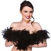 Wicked Costumes Black Feather Boa Ladies Burlesque Fancy Dress