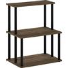 Furinno Besi - Espositore industriale multiuso con struttura in metallo, 4 x 2, colore: rovere finlandese