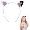 KARELLS Cerchietto Orecchie Gatto,Cerchietto Capelli Orecchie Gatto Copricapo,Cerchietti Capelli Orecchie Gatto,per Carnevale Mascherata Cosplay