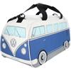 BRISA VW Collection - Volkswagen Hippie Bus T1 Van Borsone per Palestra Vintage con manici e tracolla, Sacca da viaggio con scomparto impermeabile per scarpe, Borsa sportiva, Duffel bag (S/Rosso)