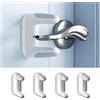 SAFELON 4 Pezzi Serrature a leva per porte di sicurezza per bambini, serrature a maniglia per bambini e petproof, interruttore invisibile per impedire ai bambini di aprire la porta (Bianco)