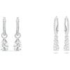 Swarovski Orecchini Attract Trilogy, Bianco, Placcato rodio & Orecchini pendenti Attract, Taglio Pear, Bianchi, Placcato rodio