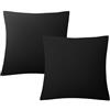 FIGOOO Federe Cuscini Divano 45x45 cm Elasticizzato Copridivano Angolare Antigraffio Universale Spandex Fodere per Divano con Chaise Lounge a Forma di L (2 Copricuscini,Nero)