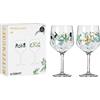 Ritzenhoff 3882001 Bicchiere da gin 700 ml - Set di 2 - Serie Botanic Glamour - 2 calici con motivo a stella e luna - Made in Germany