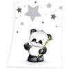Herding Coperta per Bambini, Motivo con Panda, 75 x 100 cm, Microfibra, Bianco