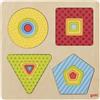 Goki Schichtenpuzzle Formen: 20 x 20 x 1,5 cm, Holz, 4 Schichten, 16 Teile, per Stück