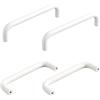 BOOLSFMAM 4 Pezzi Ø10mm Maniglie per Armadietti in Alluminio Maniglia per Mobili di Maniglia per Cassetti Maniglie per Porte da Cucina Bianco