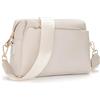 molshine Borse a tracolla da donna in pelle vegana, Borsa a tracolla multitasche Borse a tracolla con tracolla larga regolabile per lo shopping quotidiano HB040 (beige)