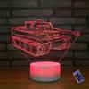 YTDZLTD Illusione Ottica 3D Serbatoio Lampada Luce Notturna 16 Colori Mutevoli Telecomando USB Potere Toccare Cambiare LED Lampada da Tavolo Bambini Compleanno Natale Regalo