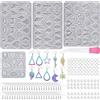 DKDDSSS 4 Pezzi Stampi in Resina per Orecchini, Kit Creazione Gioielli Fai da Te con Accessori - Stampi Epossidica con Foro