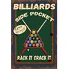 SUPERDANT Cartello in Metallo Billiards Bar Segno di Latta Vintage Man Cave Vintage Poster Da Parete Vintage Poster con Placca Murale Old Fashion Segno di Alluminio Biliardo Room Decor