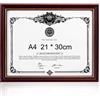 GraduatePro Cornici A4 Legno Diploma Documenti Certificati Foto Portafoto Vetro 20x30 da Parete e Tavolo