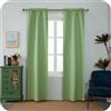 GIRASOLE HOME Coppia Tende Barbados Termiche Totalmente Oscuranti 2 Pannelli da 55x240cm con Tasca, Verde