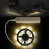 SOAIY 3M Striscie LED Adesive con Sensore Movimento,Catena LED Tagliabile per Corridoio Sottomobili Sottopensile,2Modalità 3Colori Ricaricabile da 2200mAh per Armaido,Vetrine,Illuminazione TV, Scale