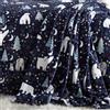 Fusion Coperta in pile con motivo natalizio Notte stellata, 120 x 150 cm, colore: blu
