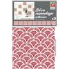 Plage Piastrelle Sticker Miyoshi Rosso, Vinile, Rosso, 10 x 0.1 x 10 cm