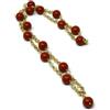 DodiGioielli.it Collana Lunga Donna in Pasta di Corallo Rosso Sardegna - Catena Dorata 87 cm - Handmade in Italia - Anallergica - DodiGioielli