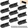 HIKPACKER 10 Pezzi Staffe Angolari,Staffe a L per Legno,Connettore ad Angolo L,Angolari in Metallo 90 Gradi,80 x 20 x 20 mm Squadrette Angolari Staffa a L Giunzione con Viti per Tavolo,Armadietto,Sedia