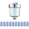 WOOLUCK® Filtro doccia con 10 sostituire l'elemento filtro,Filtro anticalcare doccia,può Filtrare Efficacemente le Impurità Nell'acqua,per rubinetti o doccia