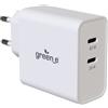 GREEN_E GREEN-E - Caricatore da casa eco-progettato USB-C a risparmio energetico, tecnologia GaN, 65+20W