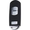 SG Store 3 pulsanti di ricambio per chiave da auto compatibile con Mazda 3 CX-5 CX-3 6 Tourer MX-5 custodia portachiavi auto nero 85 x 30 x 19 mm