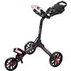 Bag Boy BagBOY Nitron Trolley 3 ruote da golf con apertura/chiusura automatica, Nero/Rosso