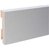 Leiste24 Battiscopa quadrato in legno massiccio, bianco laccato RAL 9010