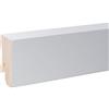Leiste24 Battiscopa quadrato in legno massiccio, bianco laccato RAL 9010