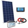 SOLAR ENERGY POINT KIT SOLARE PRO 100W 12V - MODULO 100W / REGOLATORE 10A / BATTERIA 100AH / CAVI