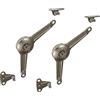 Gedotec Set 2 GedoTec Kesseboehmer Duo Forte Cerniera piatta regolabile 75 110° per Altezza piegante: 200 700 mm Cerniera patta incl. Istruzioni di montaggio Pannello controllo Acciaio nichelato
