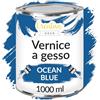 Creative Deco Chalk Paint Vernice a Gesso Blu Oceano | 1L | Vernice per Legno | Pittura per Mobili senza Carteggiare, Opaca, Lavabile | Perfetta per Restauro di Mobili, Colore per Legno e Decorazione