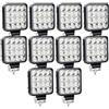 SKYWORLD 10 Pcs Mini Faro da Lavoro Led, 3.3 pollici 48W Spot Luci di Lavoro a Led barra led fuoristrada Fari di Profondità per Auto Trattore Escavatore Camion SUV ATV 4x4, 6000K Faretti Fendinebbia