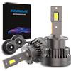 SONRUIJIE 2024 D2S LED Lampadine, 100% Canbus 120W (60W/Lampade) 24000LM 6000K, Sostituisci lampadine allo xeno HID OEM Plug and Play, 2 Pezzi