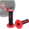JFG RACING 1 Paio di Manopole Manubrio Moto,Manopole Moto da 22 mm/24 mm,Manopole Acceleratore Antiscivolo per Pit Dirt Bike Motocross-Rosso