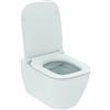 Ideal Standard I.Life B - Set WC sospeso senza flangia RimLs+, lunghezza 54,5 cm, sedile ultra sottile e freno di caduta, colore: Bianco T533001