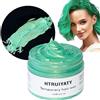 HTRUIYATY Verde Colore Temporaneo Capelli,Gel Colorato per Capelli Naturale Cera per Capelli Uomo e Donne,Cera Capelli Colorata per Feste,Cosplay e Halloween