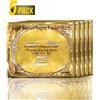 P-Beauty Cosmetic Accessories Maschera viso biologica al collagene con oro 24k, 5 pezzi maschere viso gel al collage e con oro effetto anti-age idratante, anti-rughe, ringiovanimento profondo dei tessuti e idratazione della pelle