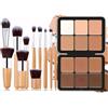 Joyeee Professional Makeup Palette Correttori, 12 colori Carla Secret Palette, Palette Contouring + 11 Pennello Trucco in Fibra di Nylon, Correggere le Imperfezioni, Lunga durata, Aspetto Naturale