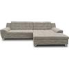 DOMO. collection Morton angolare Poliestere ingegnerizzato Divano ad Angolo Metallo Tessuto Materiale: Legno, Bianco Sporco, 304x200x84 cm