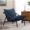 Zinus Ada Poltrona Relax 79x68x79 - Poltrona con struttura in metallo e imbottitura in schiuma a scaglie - Blu navy