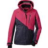 Killtec (KILAH) Women's Giacca da sci/giacca funzionale con cappuccio staccabile con zip e paraneve KSW 15 WMN SKI JCKT, rosa fluo, 36, 38613-000