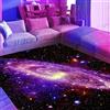 HOLAVIDA Tappeto Galassia Luce Nera, Fluorescente UV Stelle, Antiscivolo e Luminoso con Cielo Stellato, Decorazione Celestiale per Camera o Sala Giochi Bambini 180x120cm