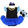 HIHCBF Neonata Costume di Carnevale Vestito da Principessa Anna Pagliaccetto per Bimba Compleanno Festa Halloween Cosplay Natale Abitini per Bambina con Archetto Scarpe 0-3 mesi