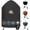 Zettum Copertura Barbecue per Weber 67 cm, Copri da Esterno BBQ Resistente e Impermeabile, Telo Protettivo Carbone 600D Oxford in PU per Master Touch, Originale (Φ80 x 99 cm)