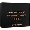 Max Factor Facefinity COMPACT Foundation Refill Warm Porcelain 031, ricarica per una finitura opaca fino a 24 ore, vegan